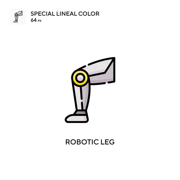 Roboterbein Spezielle Lineare Farbsymbole Illustration Symbol Design Vorlage Für Web — Stockvektor