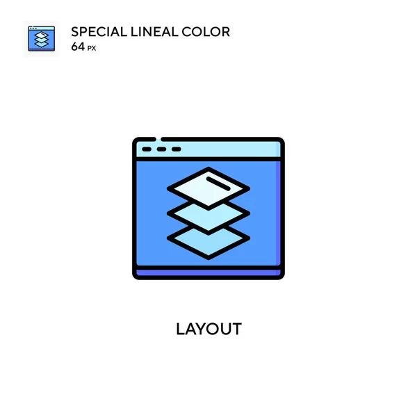 Layout Ícone Cor Linear Especial Modelo Design Símbolo Ilustração Para — Vetor de Stock