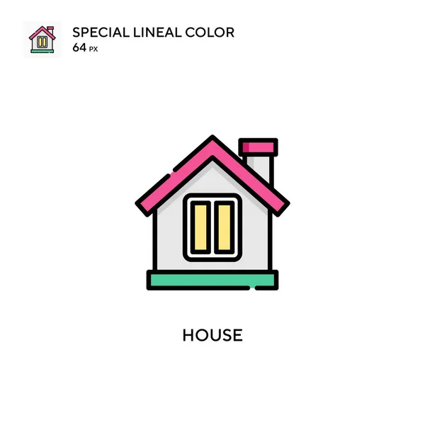 House Special Linjal Färg Ikon Illustration Symbol Design Mall För — Stock vektor