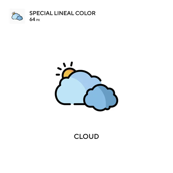 Wolke Spezielles Lineares Farbsymbol Illustration Symbol Design Vorlage Für Web — Stockvektor