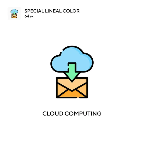 Cloud Computing Special Lineal Color Icon Illustration Symbol Design Template — Stock Vector