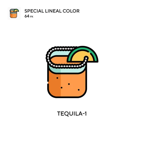 Tequila Speciální Ikona Lineární Barvy Šablona Návrhu Symbolu Ilustrace Pro — Stockový vektor