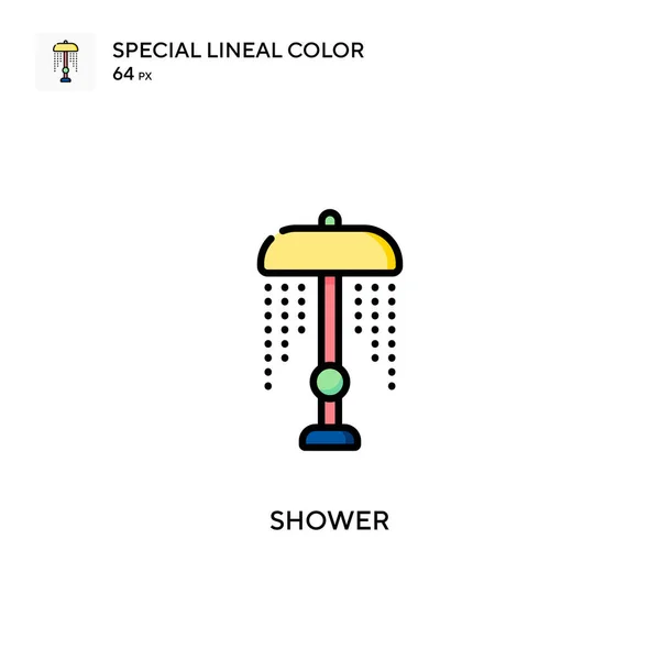 Prysznic Specjalna Ikona Koloru Linii Ilustracja Szablonu Projektu Symbolu Dla — Wektor stockowy