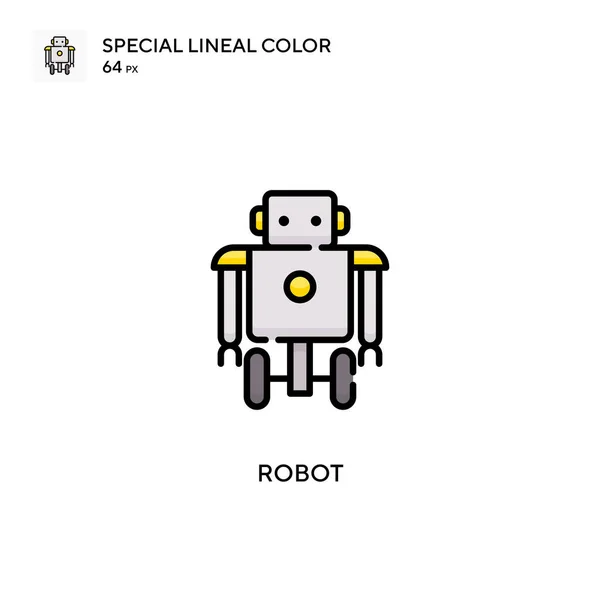 Robot Speciale Lijnkleur Icoon Illustratie Symbool Ontwerp Sjabloon Voor Web — Stockvector