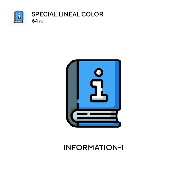Information Icono Especial Color Lineal Plantilla Diseño Símbolo Ilustración Para — Vector de stock