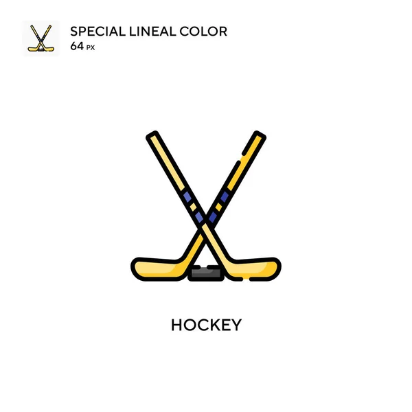 Hokej Specjalna Ikona Koloru Linii Ilustracja Szablonu Projektu Symbolu Dla — Wektor stockowy