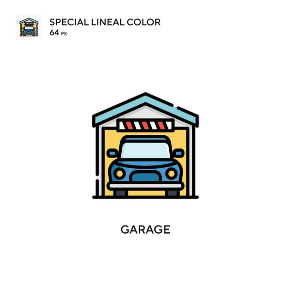 Garage Speciale Lineal Kleur Pictogram Illustratie Symbool Ontwerp Sjabloon Voor — Stockvector