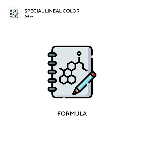Fórmula Icono Especial Color Lineal Plantilla Diseño Símbolo Ilustración Para — Vector de stock
