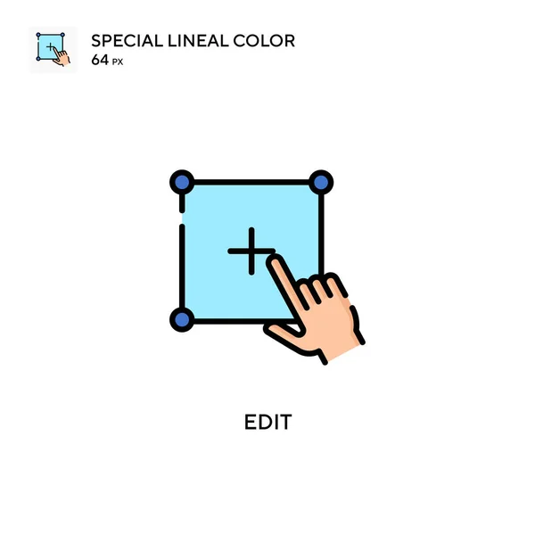 Editar Icono Especial Color Lineal Plantilla Diseño Símbolo Ilustración Para — Vector de stock