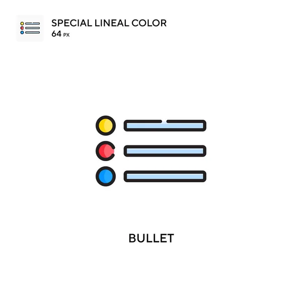 Bullet Icône Spéciale Couleur Linéaire Modèle Conception Symbole Illustration Pour — Image vectorielle