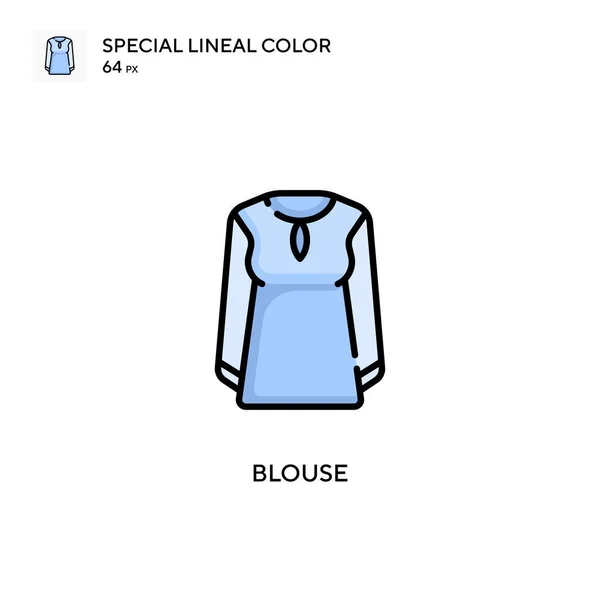 Blusa Icono Color Lineal Especial Plantilla Diseño Símbolo Ilustración Para — Archivo Imágenes Vectoriales