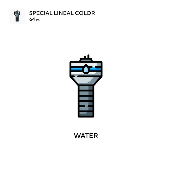 Wasser Spezielle Lineare Farbsymbole Illustration Symbol Design Vorlage Für Web — Stockvektor