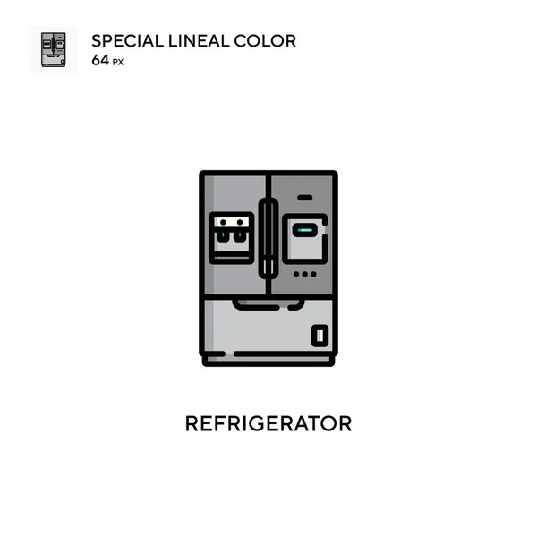 Hűtőszekrény Különleges Lineáris Szín Ikon Illusztráció Szimbólum Design Sablon Web — Stock Vector