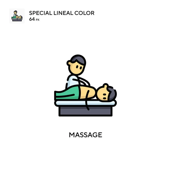 Massage Special Lineal Color Icon Illustration Symbol Design Template Web — Stock Vector