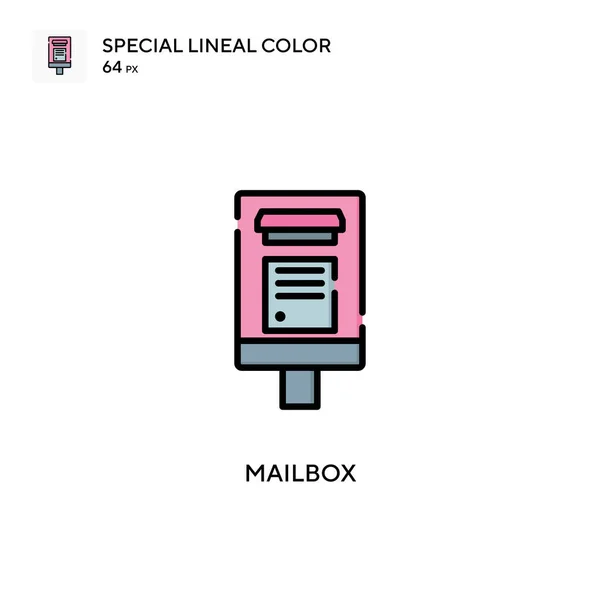 Buzón Icono Especial Color Lineal Plantilla Diseño Símbolo Ilustración Para — Archivo Imágenes Vectoriales