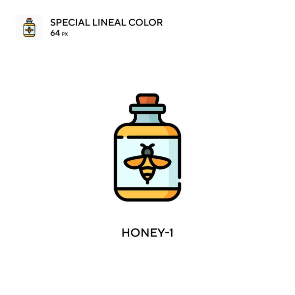 Honey Speciale Lijnkleur Icoon Illustratie Symbool Ontwerp Sjabloon Voor Web — Stockvector