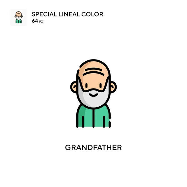 Großvater Spezielle Lineare Farbsymbole Illustration Symbol Design Vorlage Für Web — Stockvektor