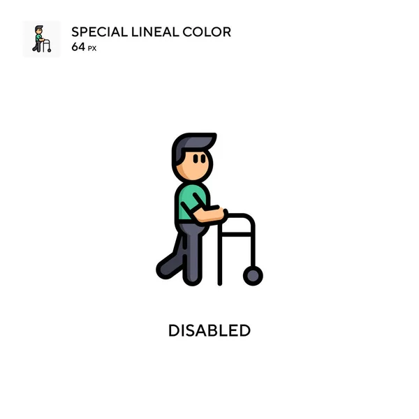 장애인 특수라 아이콘 디자인 모바일 — 스톡 벡터