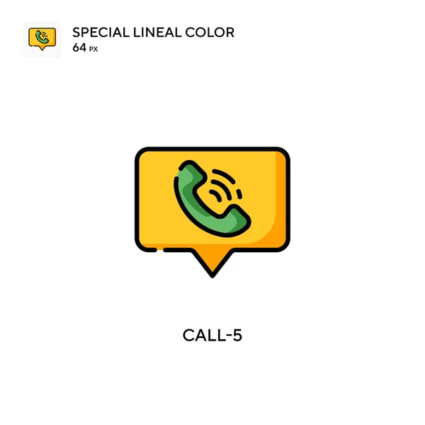 Call Icône Spéciale Couleur Linéaire Modèle Conception Symbole Illustration Pour — Image vectorielle