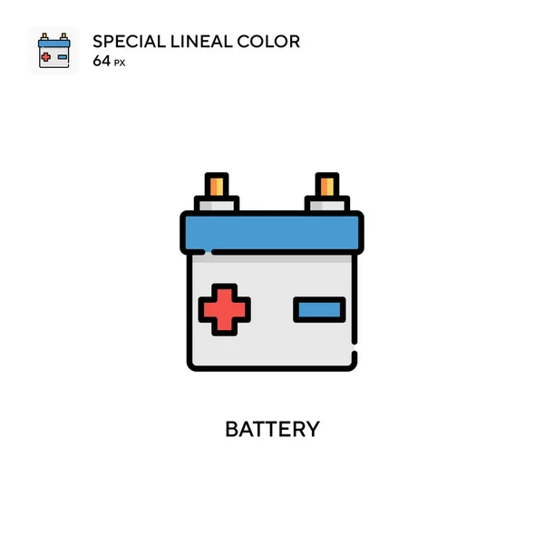 Batterie Icône Spéciale Couleur Linéaire Modèle Conception Symbole Illustration Pour — Image vectorielle