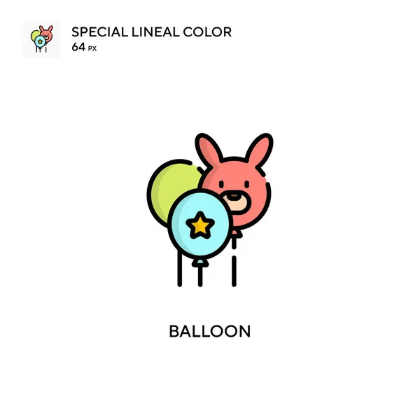Balloon Special Lineal Color Icon Illustration Symbol Design Template Web — Stock Vector