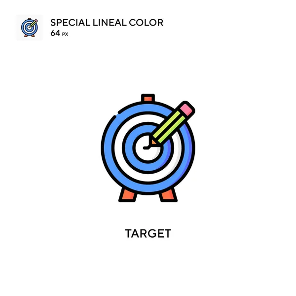 Doelwit Speciale Lijnkleur Pictogram Illustratie Symbool Ontwerp Sjabloon Voor Web — Stockvector
