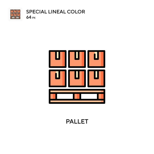 Pallet Speciale Icona Colori Lineari Modello Disegno Simbolo Illustrazione Elemento — Vettoriale Stock