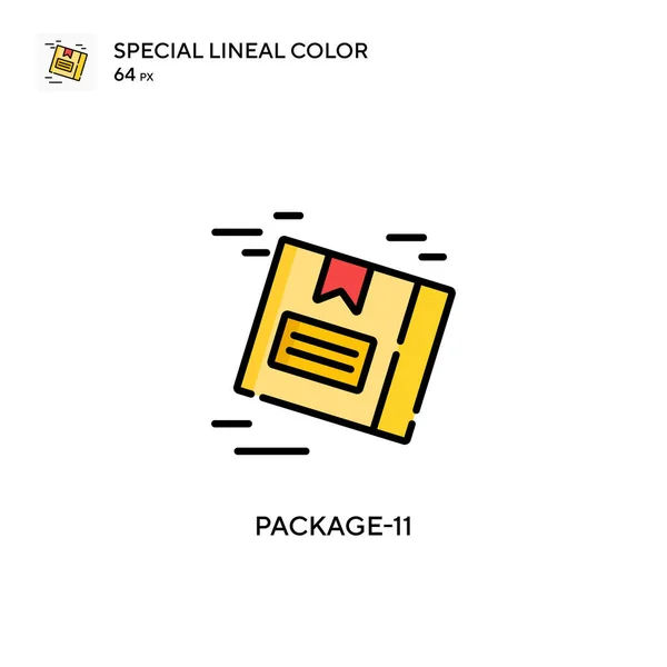 Pacchetto Icona Colore Lineare Speciale Modello Disegno Simbolo Illustrazione Elemento — Vettoriale Stock
