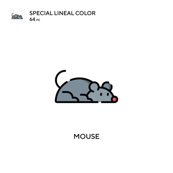 Mouse Speciale Icona Colori Lineari Modello Disegno Simbolo Illustrazione Elemento — Vettoriale Stock