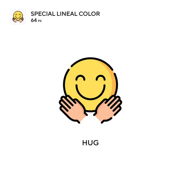 Hug特殊線色アイコン WebモバイルUi要素のイラストシンボルデザインテンプレート — ストックベクタ