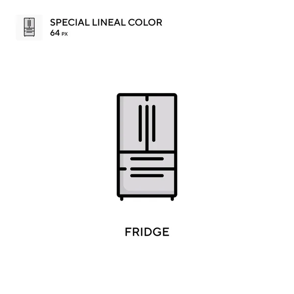 Lodówka Specjalna Ikona Koloru Liniowego Ilustracja Szablonu Projektu Symbolu Dla — Wektor stockowy