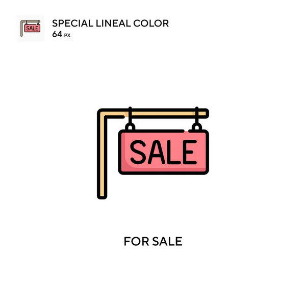 Till Salu Speciell Linjal Färg Ikon Illustration Symbol Design Mall — Stock vektor