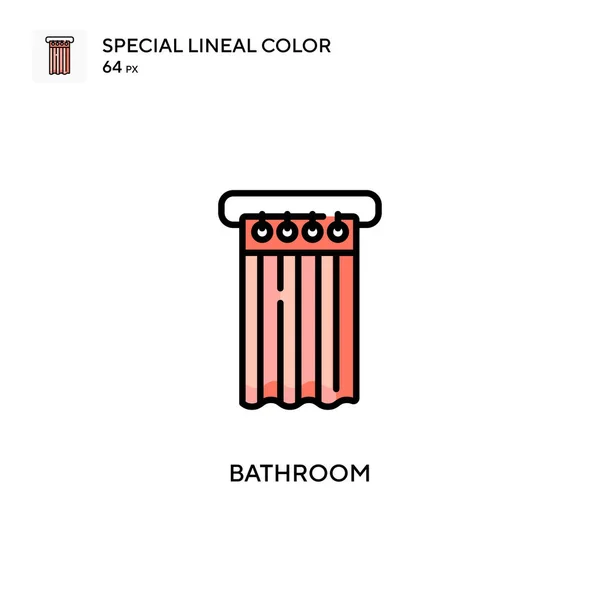Fürdőszoba Különleges Lineáris Szín Ikon Illusztráció Szimbólum Design Sablon Web — Stock Vector