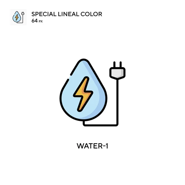 Water Icono Especial Color Lineal Plantilla Diseño Símbolo Ilustración Para — Archivo Imágenes Vectoriales