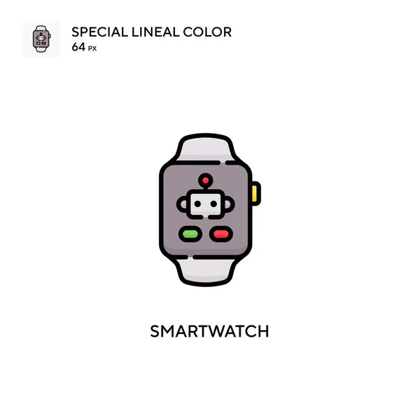 Smartwatch Icono Especial Color Lineal Plantilla Diseño Símbolo Ilustración Para — Archivo Imágenes Vectoriales