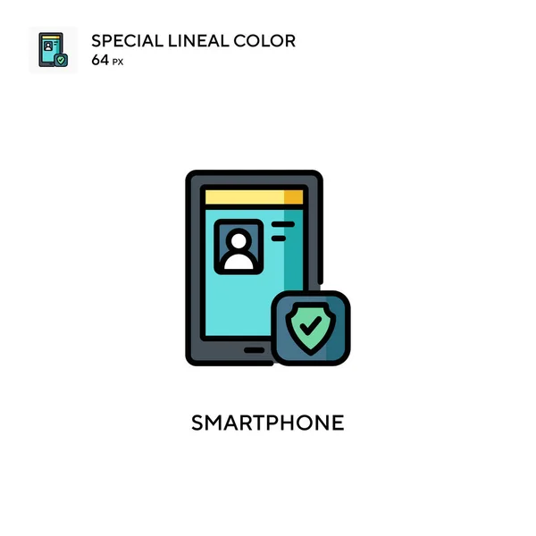 Smartphone Icono Color Lineal Especial Plantilla Diseño Símbolo Ilustración Para — Archivo Imágenes Vectoriales