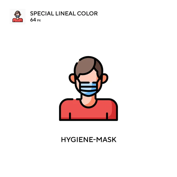 Hygiene Mask Ειδική Γραμμική Έγχρωμη Εικόνα Πρότυπο Σχεδίασης Συμβόλων Εικονογράφησης — Διανυσματικό Αρχείο