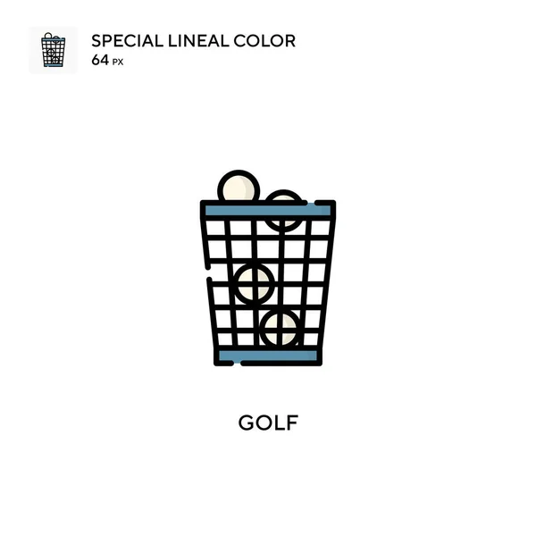Golf Speciális Lineáris Szín Ikon Illusztráció Szimbólum Design Sablon Web — Stock Vector