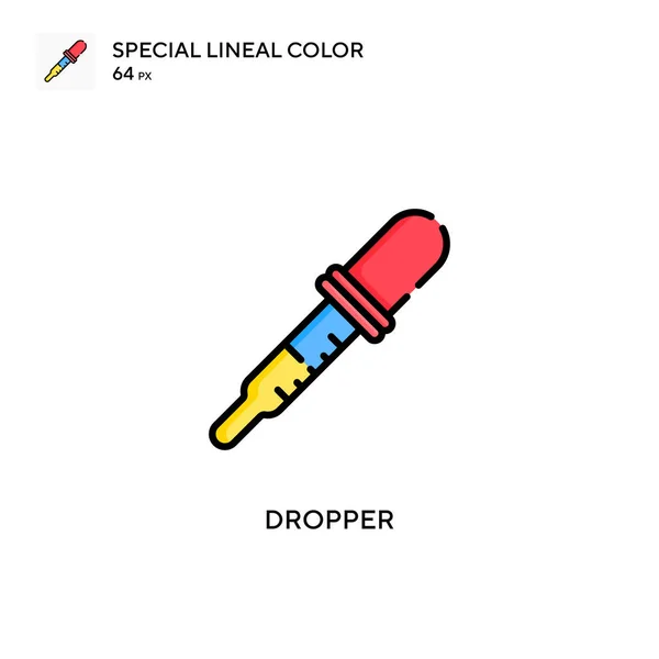 Dropper Special Linjal Färg Ikon Illustration Symbol Design Mall För — Stock vektor