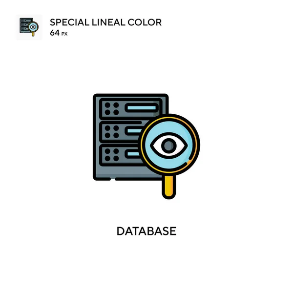 Database Special Lineal Color Icon Illustration Symbol Design Template Web — Stock Vector