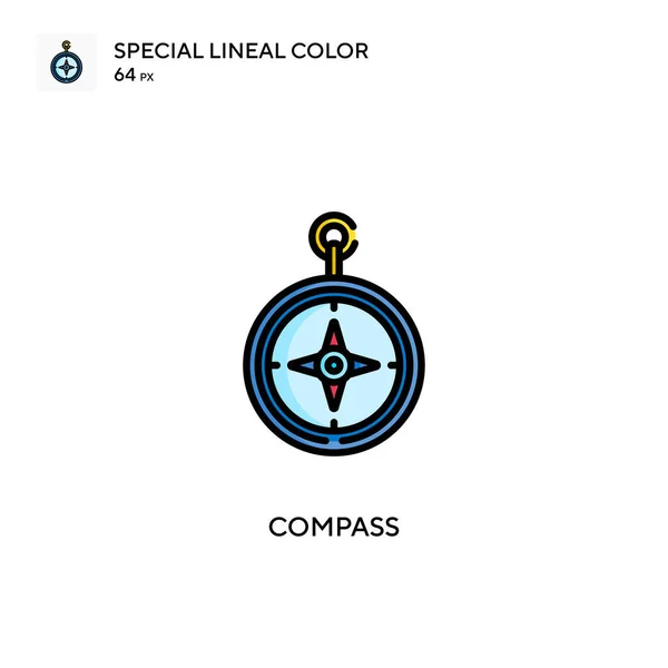 Kompass Spezielles Lineares Farbsymbol Illustration Symbol Design Vorlage Für Web — Stockvektor