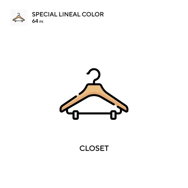 Closet Ícone Cor Linear Especial Modelo Design Símbolo Ilustração Para — Vetor de Stock