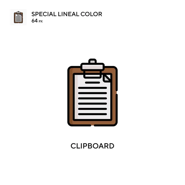 Clipboard Specjalna Ikona Koloru Liniowego Ilustracja Szablonu Projektu Symbolu Dla — Wektor stockowy