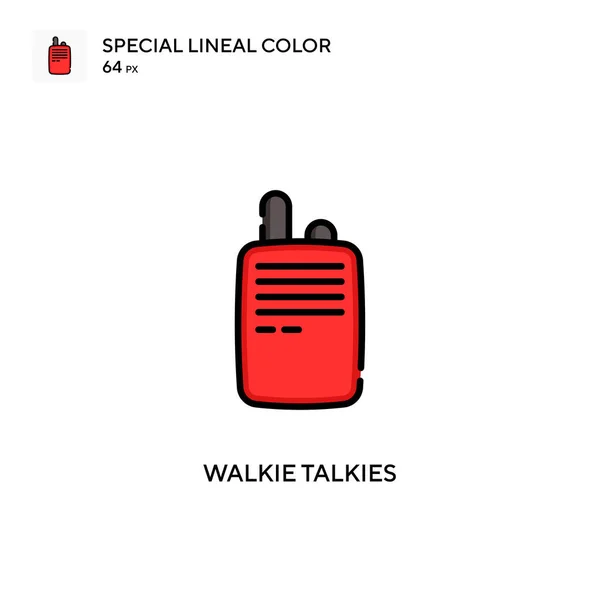 Walkie Talkies Icono Especial Color Lineal Plantilla Diseño Símbolo Ilustración — Vector de stock