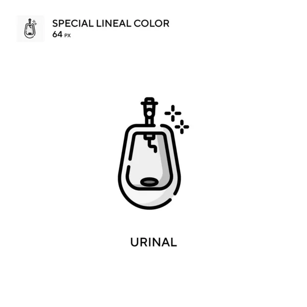 Icono Color Lineal Especial Del Urinario Plantilla Diseño Símbolo Ilustración — Vector de stock