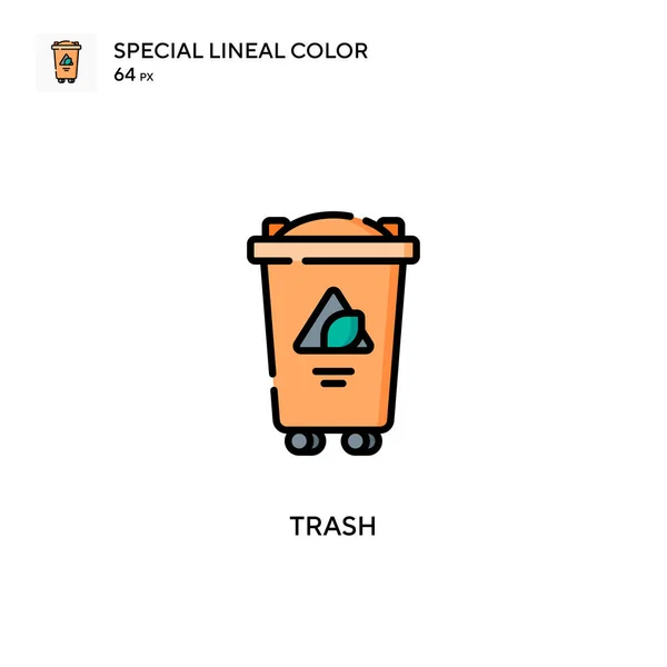 Trash Special Lineal Color Icon Illustration Symbol Design Template Web — Stock Vector