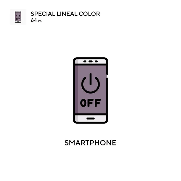 Smartphone Specjalna Ikona Koloru Linii Ilustracja Szablonu Projektu Symbolu Dla — Wektor stockowy