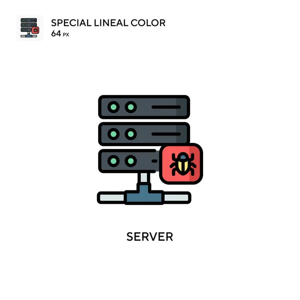 Icona Speciale Colore Lineare Del Server Modello Disegno Simbolo Illustrazione — Vettoriale Stock