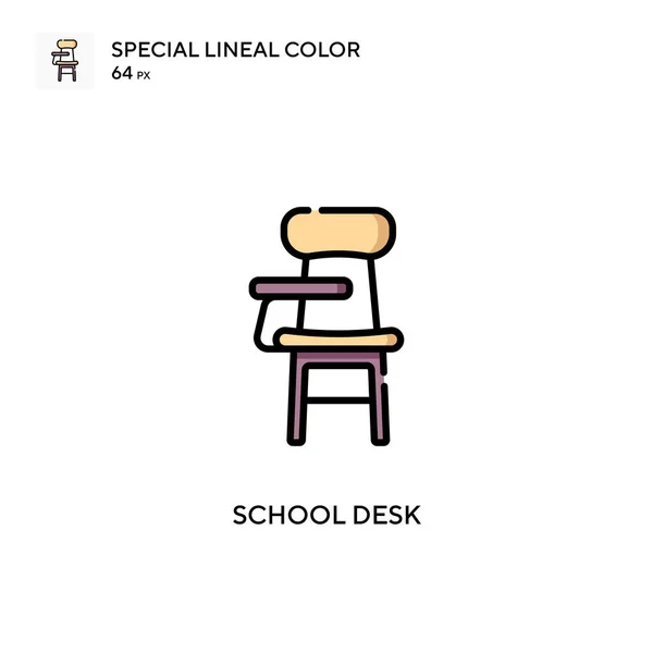 Schultisch Spezielle Lineare Farbsymbole Illustration Symbol Design Vorlage Für Web — Stockvektor