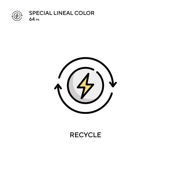 Reciclar Icono Color Lineal Especial Plantilla Diseño Símbolo Ilustración Para — Archivo Imágenes Vectoriales